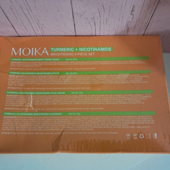 MOIKA Turmeric and Nicotinamide 4 Piece Brightening Set NIB - Picture 3 of 7